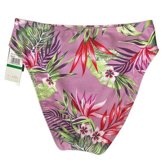 2/$15 NWT Salt + Cove Printed High Waist Bikini Bottoms Tropical Floral Size L - Picture 5 of 9